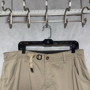 Prana Pants Men XL Performance Outdoor Belt Active Roll‎ Up Stretch Zion 36 X 32